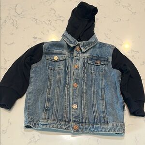 Little Bipsy Blue and Black Jean Jacket Two-Tone Design